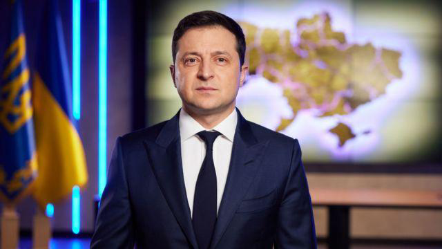 Tổng thống Ukraine Volodymyr Zelensky. 