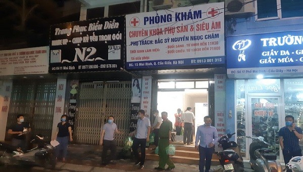 Phòng khám nơi xảy ra vụ việc. Ảnh: N.Hưởng