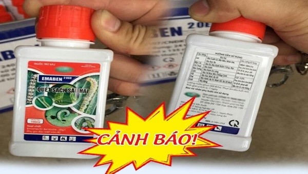 Bệnh nhi bị ngộ độc thuốc trừ sâu Emaben. Ảnh: BVCC