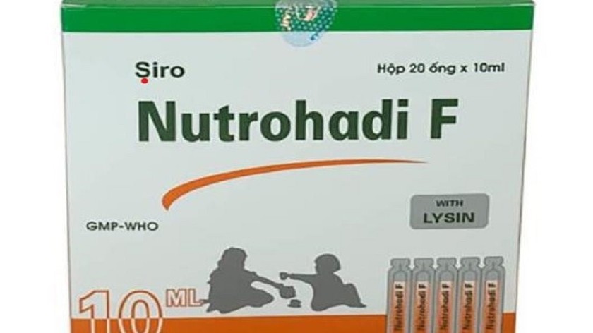 Thuốc Nutrohadi F. số lô: 030221, ngày sản xuất 24/2/2021 hạn dùng 23/2/2024 của Công ty Cổ phần Dược Hà Tĩnh vi phạm quy định về chất lượng mức độ 2.