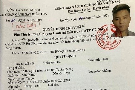 Đối tượng Đoàn Anh Hà
