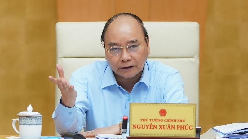 Thủ tướng Nguyễn Xuân Phúc chủ trì cuộc họp. Ảnh: VGP
