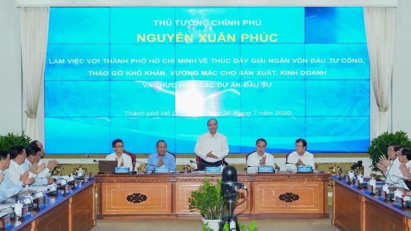 Thủ tướng tại buổi làm việc với TP HCM chiều 20/7.