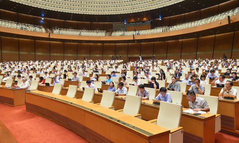 Quang cảnh phiên họp sáng 20/6.