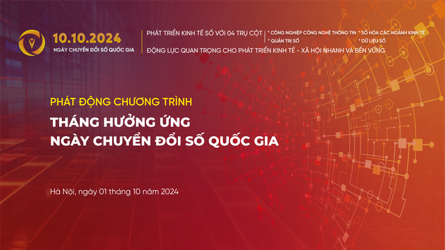 Bộ Thông tin và Truyền thông đề nghị các Bộ, ngành và UBND tỉnh, thành phố phổ cập, truyền thông bộ nhận diện Ngày Chuyển đổi số quốc gia năm 2024.