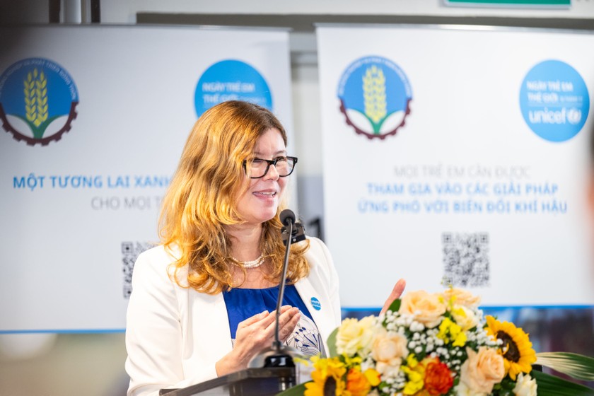 Trưởng Đại diện UNICEF tại Việt Nam Silvia Danailov. (Ảnh: Thanh Hương)