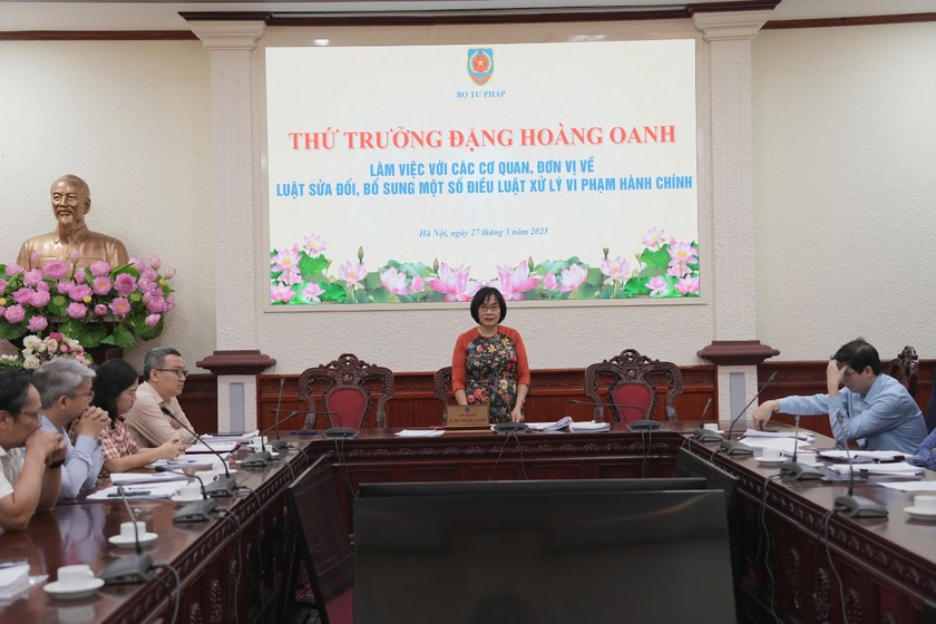 Quang cảnh buổi làm việc. (Ảnh PV)