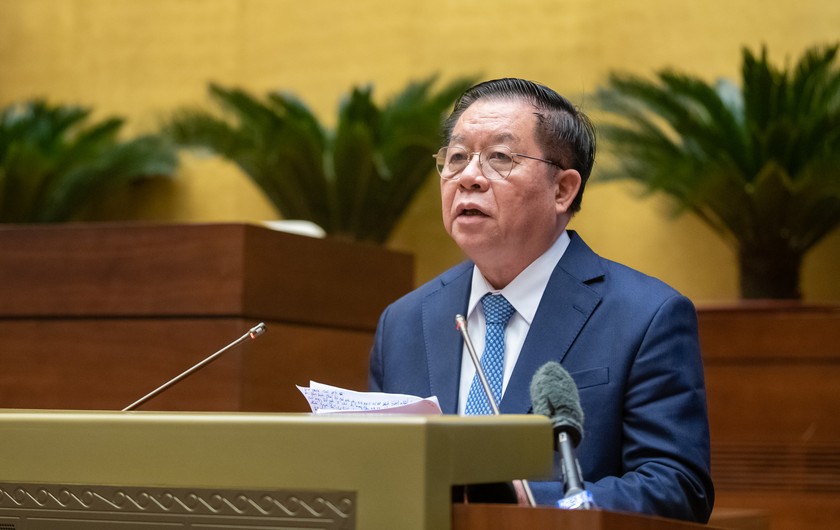 Trưởng Ban Tuyên giáo và Dân vận Trung ương Nguyễn Trọng Nghĩa phát biểu tiếp thu chỉ đạo của Tổng Bí thư Tô Lâm. (Ảnh: Cổng TTĐTQH)