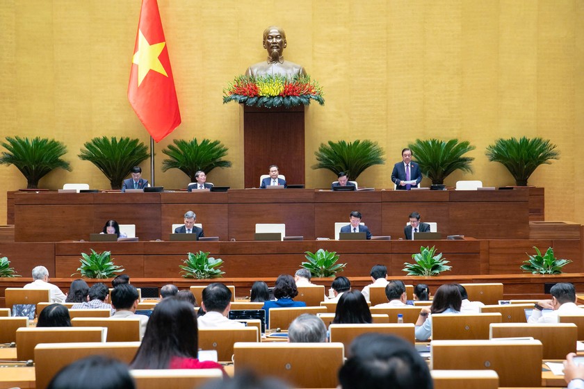 Quang cảnh phiên thảo luận hội trường. (Ảnh: Cổng TTĐTQH)