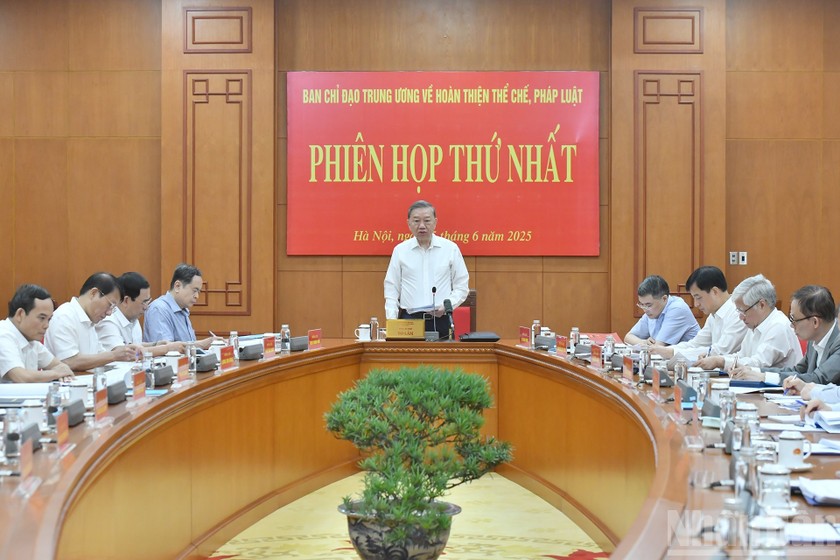 Tổng Bí thư phát biểu kết luận tại Phiên họp. (Ảnh: nhandan.vn)
