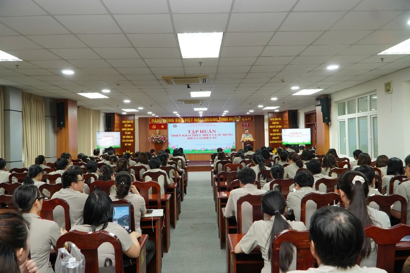 Quang cảnh Hội nghị tập huấn. (Ảnh: Cẩm Tú)