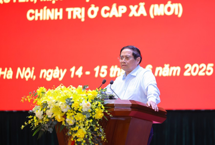 Thủ tướng Phạm Minh Chính phát biểu bế mạc Hội nghị. (Ảnh: VGP)