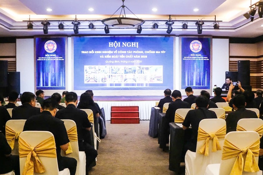 Hội nghị trao đổi kinh nghiệm về công tác phòng, chống ma túy và kiểm soát tiền chất năm 2025. (Ảnh: Đ.P)