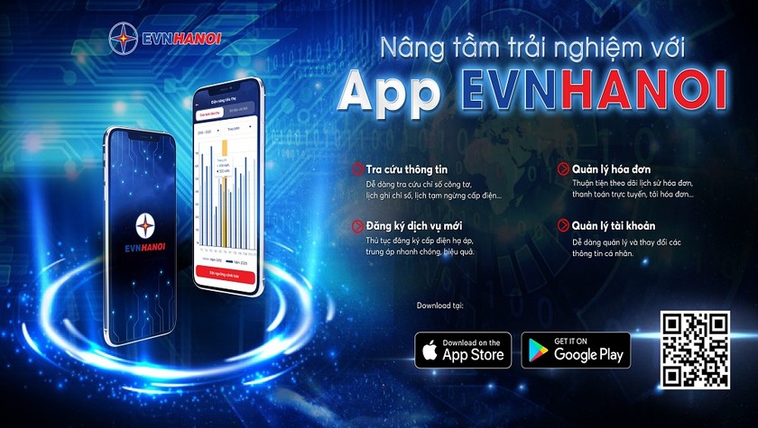 App tiện tích theo dõi các thông tin liên quan đến sử dụng điện.