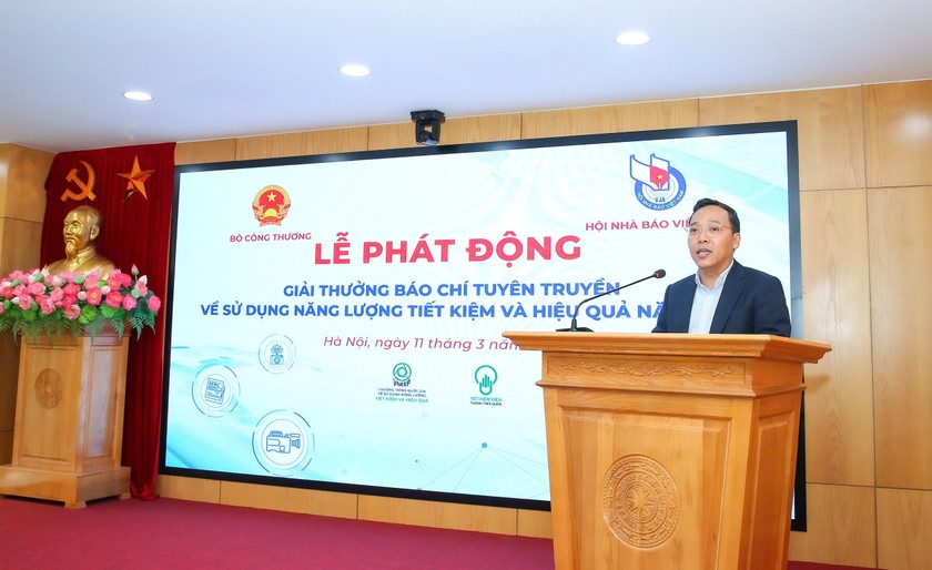 Thứ trưởng Bộ Công Thương Nguyễn Hoàng Long phát biểu tại lễ phát động.