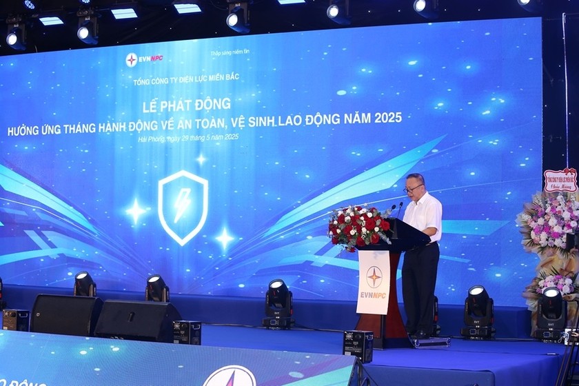Điện lực miền Bắc phát động tháng hành động về an toàn vệ sinh lao động năm 2025