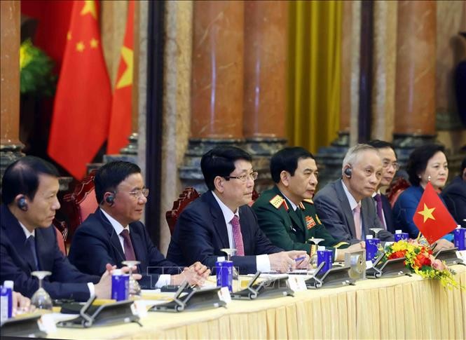 Chủ tịch nước Lương Cường phát biểu. Ảnh: Lâm Khánh/TTXVN