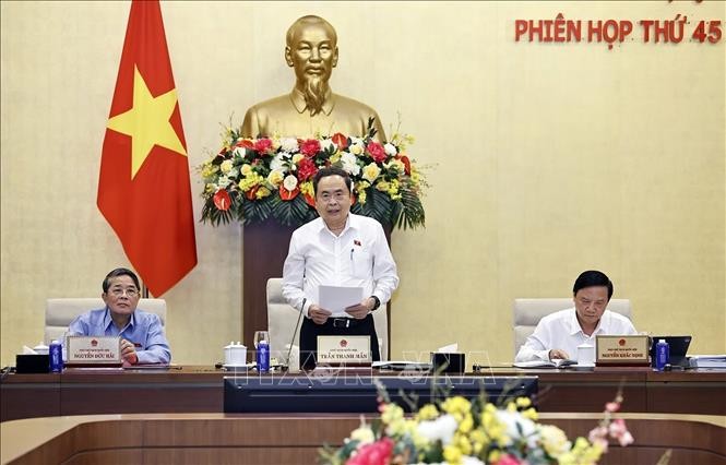 Chủ tịch Quốc hội Trần Thanh Mẫn phát biểu khai mạc phiên họp. Ảnh: Doãn Tấn/TTXVN