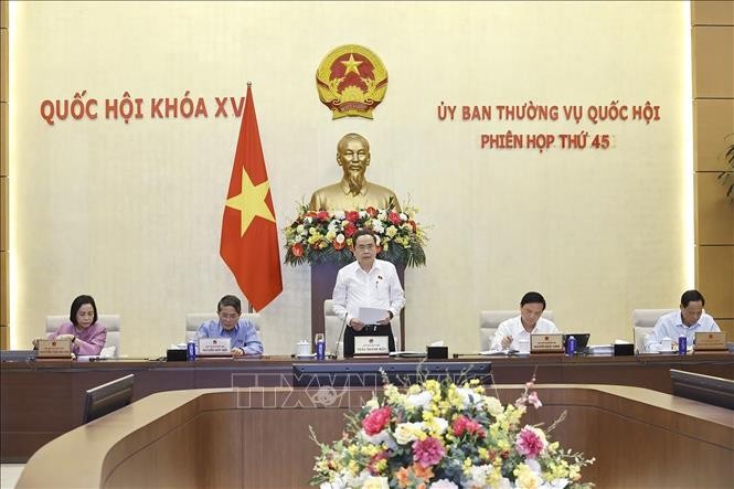 Chủ tịch Quốc hội Trần Thanh Mẫn phát biểu khai mạc phiên họp. Ảnh: Doãn Tấn/TTXVN