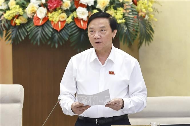 Phó Chủ tịch Quốc hội Nguyễn Khắc Định phát biểu. Ảnh: Doãn Tấn/TTXVN