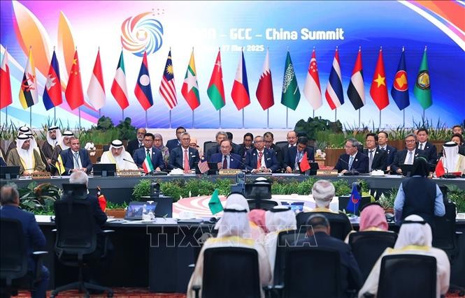 Hội nghị Cấp cao Kinh tế ASEAN - Hội đồng Hợp tác Vùng Vịnh (GCC) - Trung Quốc. Ảnh: Dương Giang/TTXVN