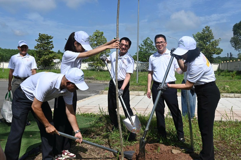 Lãnh đạo tỉnh Đồng Nai và các doanh nghiệp trồng cây xanh hưởng ứng ngày môi trường thế giới.