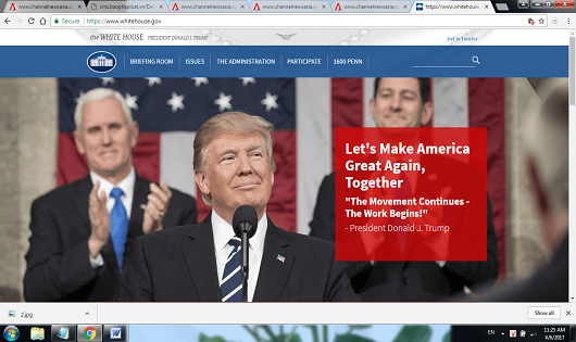 Website Nhà Trắng.