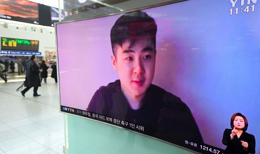 Người được cho là Kim Han-sol, con trai ông Kim Jong-nam.