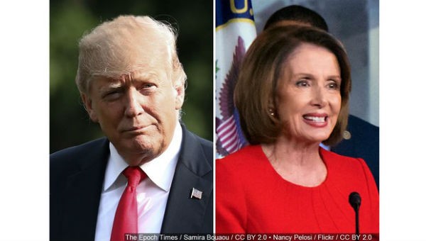 Tổng thống Mỹ Trump và Chủ tịch Hạ viện Pelosi.