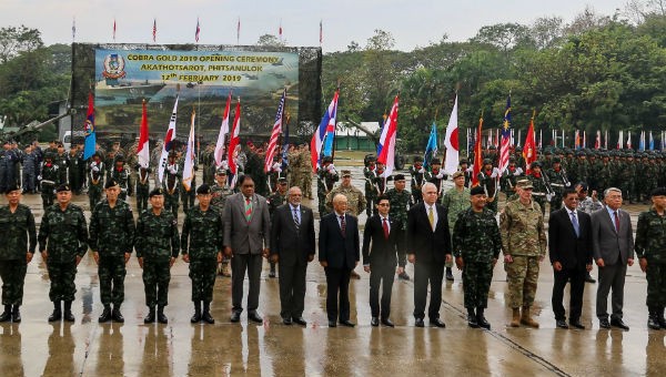 Hình ảnh tại lễ khai mạc cuộc tập trận