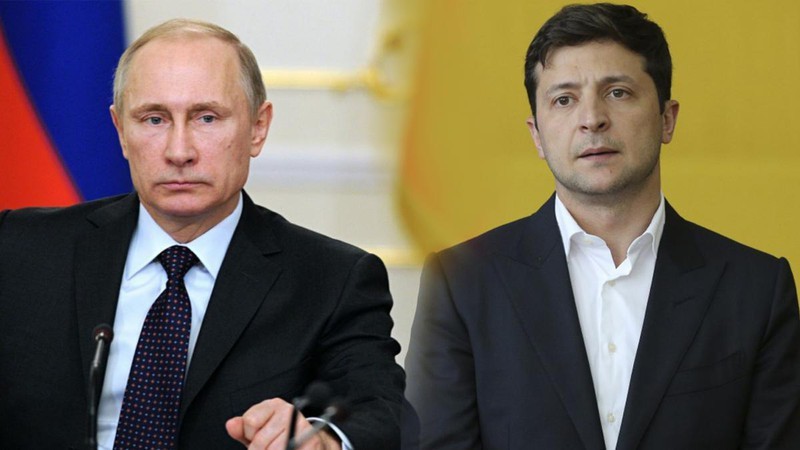 Tổng thống Nga Putin và Tổng thống Ukraine Zelensky.