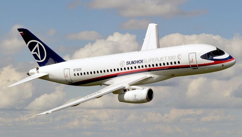 Ảnh minh họa 1 chiếc Sukhoi Superjet 100.