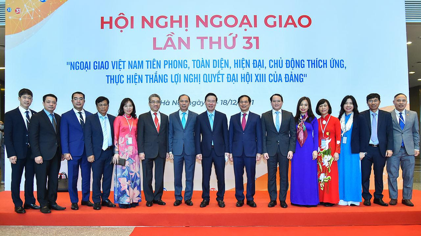 Các đại biểu tại Hội nghị Ngoại giao lần thứ 31. Ảnh: Tuấn Anh - Baoquocte.