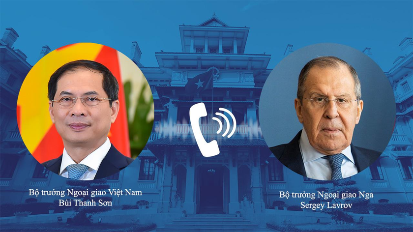 Bộ trưởng Bộ Ngoại giao Bùi Thanh Sơn và Bộ trưởng Ngoại giao Nga Sergey Lavrov.