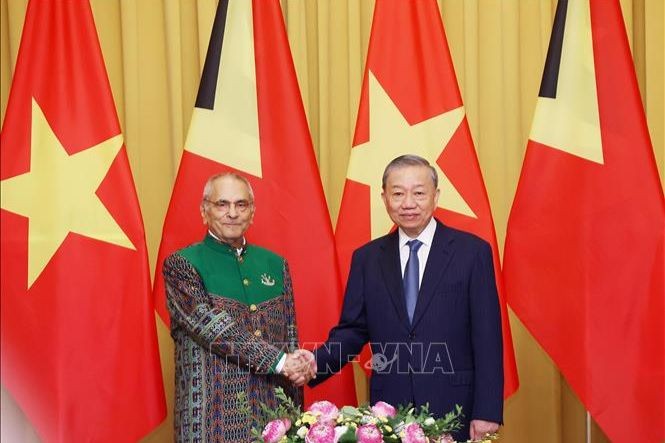 Chủ tịch nước Tô Lâm và Tổng thống Timor-Leste Jose Ramos-Horta. Ảnh: TTXVN