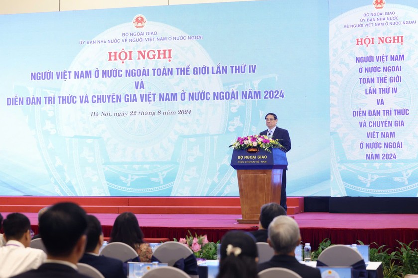 Thủ tướng Phạm Minh Chính phát biểu tại Hội nghị. Ảnh: Quang Phúc