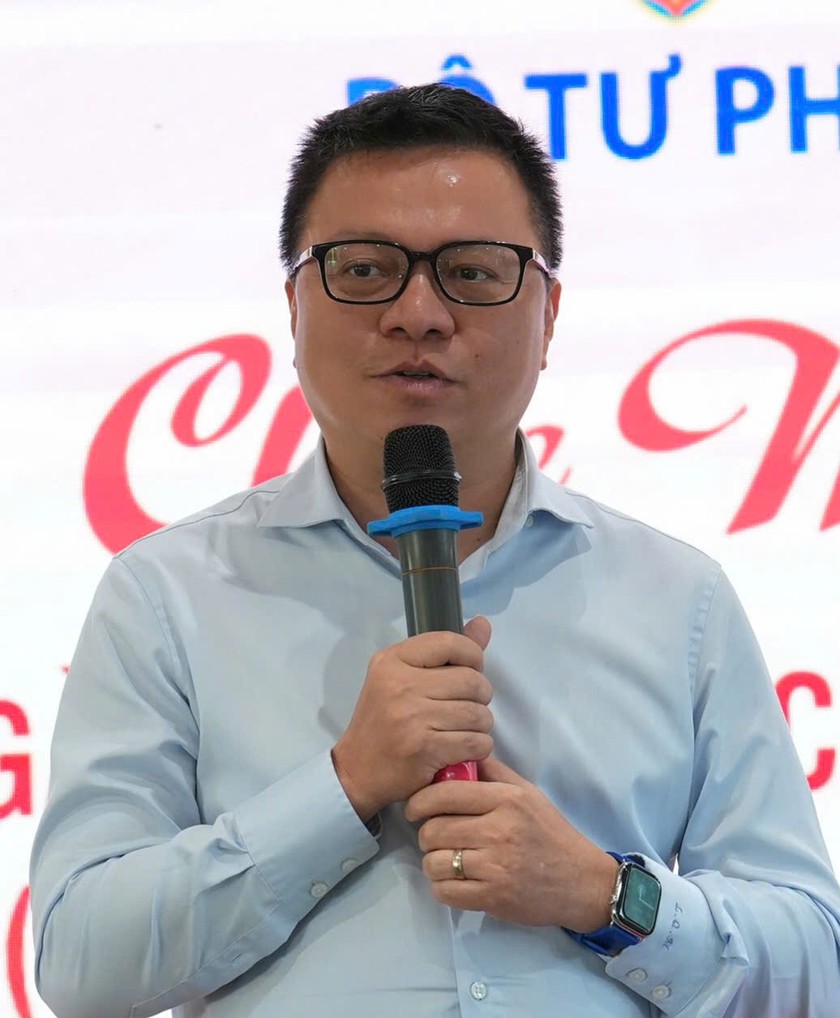 Ông Lê Quốc Minh phát biểu tại cuộc gặp.