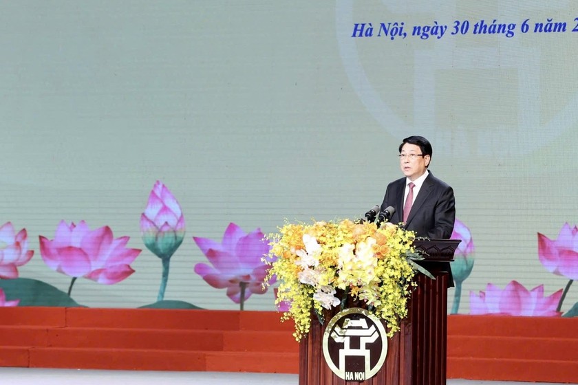 Chủ tịch nước Lương Cường phát biểu chỉ đạo tại buổi lễ.