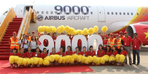 Vietjet đón tàu bay thứ 9000 của Airbus