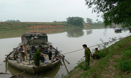 Con thuyền – một phần hiện trường nơi anh Hoan tử nạn.