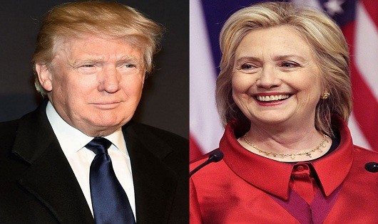 Ông Trump và bà Clinton.