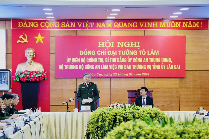 Đại tướng Tô Lâm, Bộ trưởng Bộ Công an thăm và làm việc tại tỉnh Lào Cai