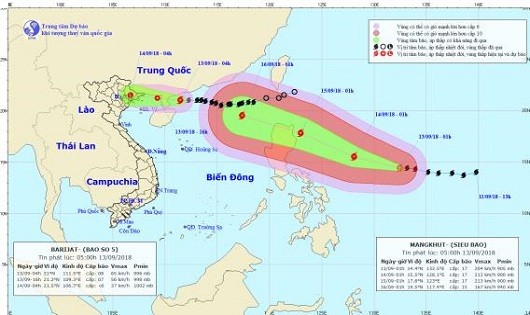 Mưa to tại nhiều tỉnh Bắc bộ do ảnh hưởng bão số 5