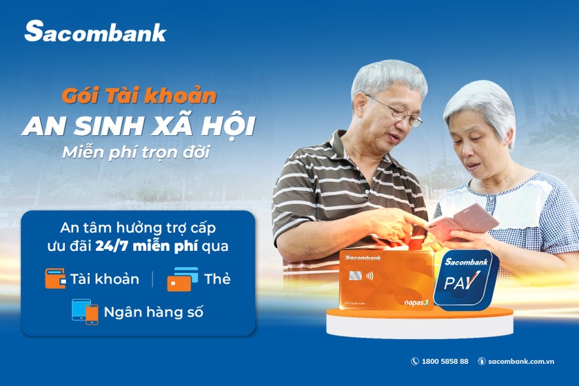 Sacombank triển khai Gói tài khoản An sinh xã hội hoàn toàn miễn phí