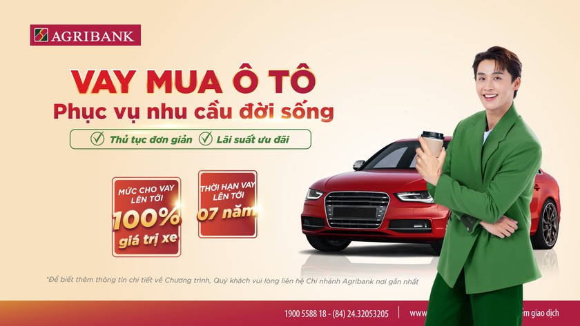 Agribank ưu đãi lãi suất cho người mua xe