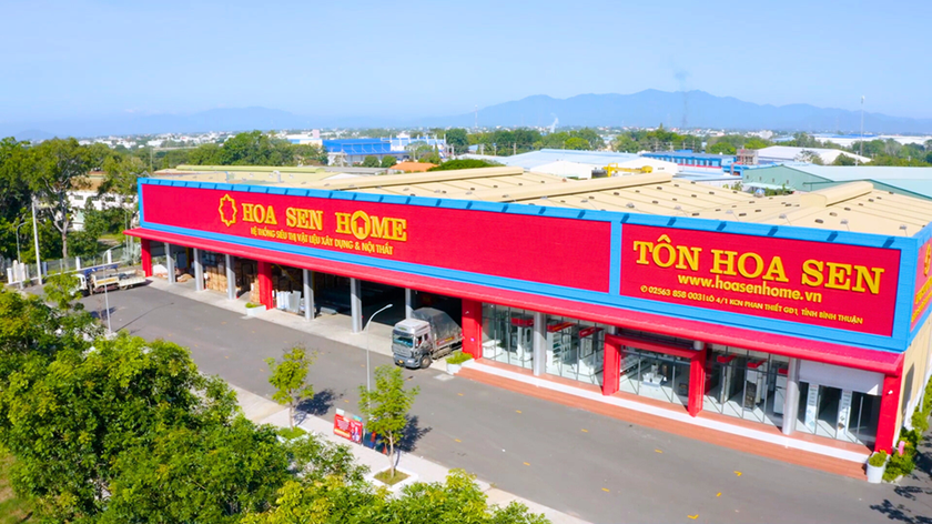 Bên cạnh xuất khẩu, Hoa Sen Group luôn chú trọng mở rộng thị trường trong nước.