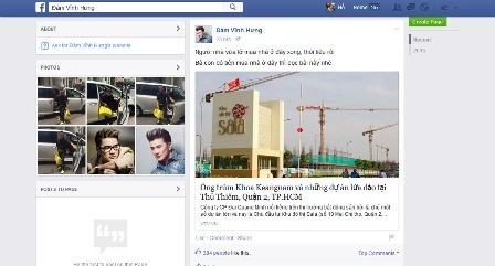 Giả mạo facebook của ca sĩ Đàm Vĩnh Hưng