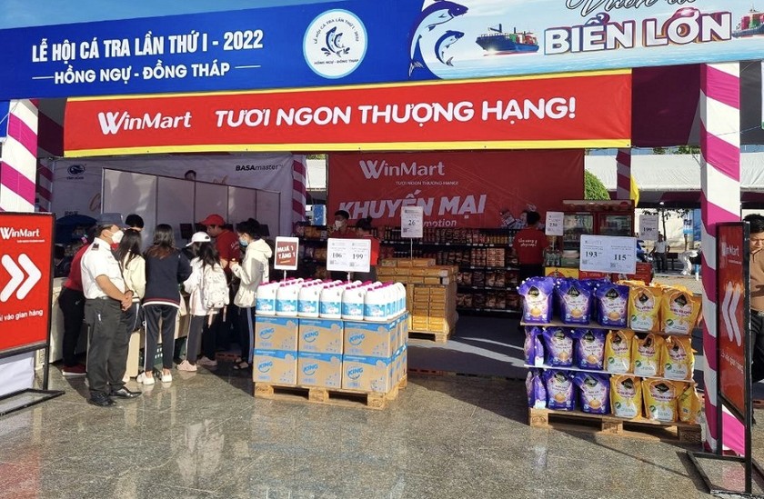 Gian hàng của WinCommerce tại Lễ hội cá tra 2022