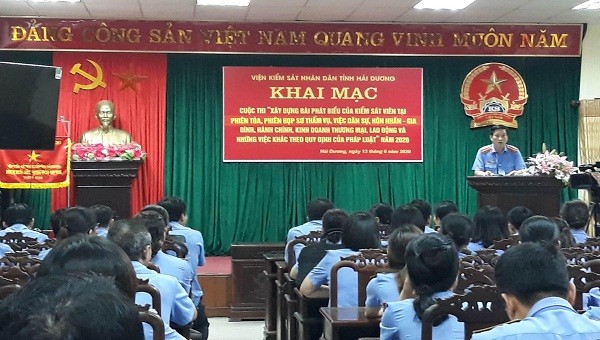  93 công chức ngành kiểm sát Hải Dương thi xây dựng bài phát biểu của Kiểm sát viên