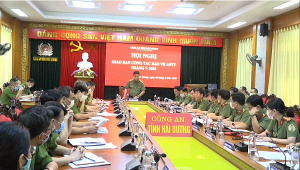 Công an tỉnh Hải Dương giao ban tháng 7